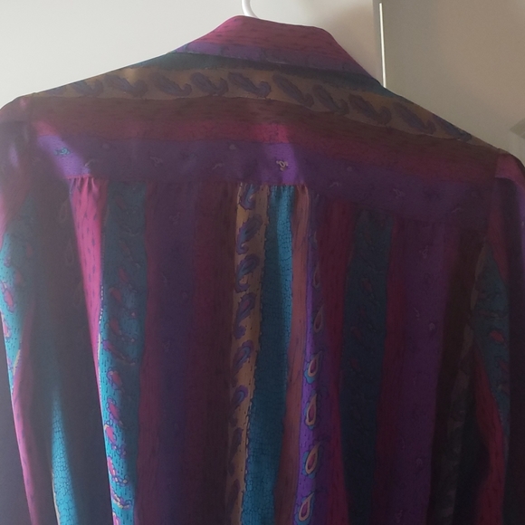 Vintage 1980's Schrader Sport Shirt Dress Sz 10 - Picture 6 of 8